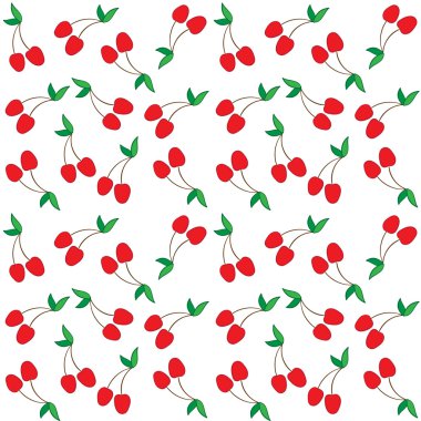 Kirazsız desen. Tekstil, ambalaj, duvar kağıtları ve diğer yüzeyler için vektör dokusu.