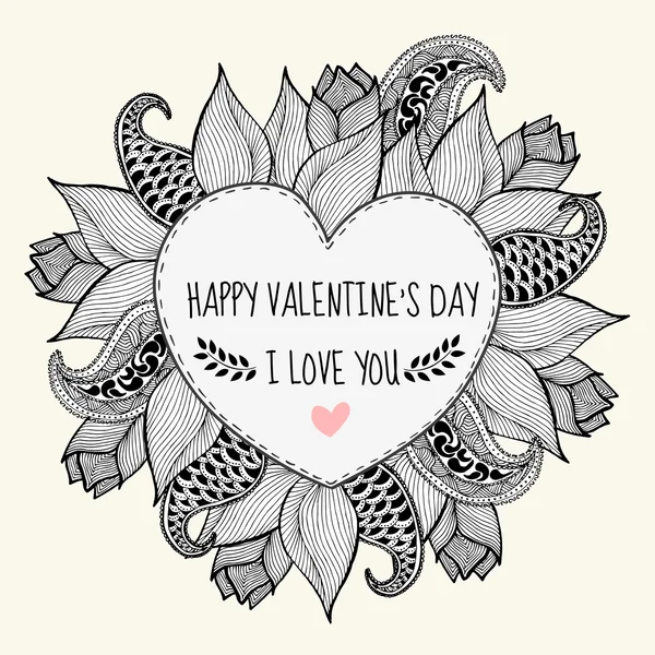 Ik hou van je kaart voor valentines day — Stockvector