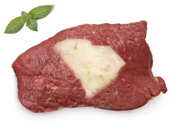 Roast beef meat and fat shaped as South Carolina.(series) — Stock Fotó