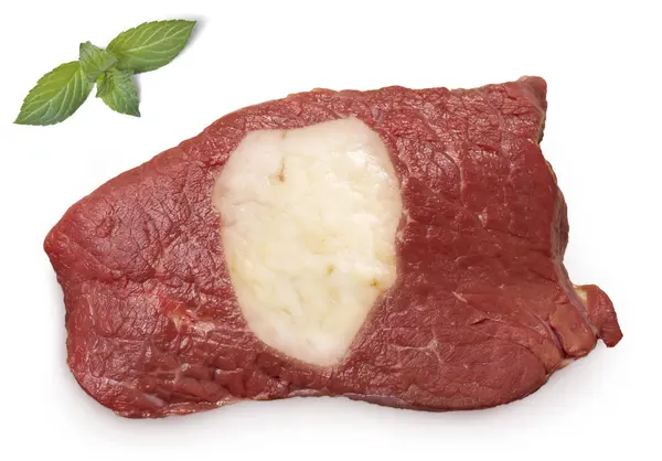 Roast beef meat and fat shaped as Sierra Leone.(series) — Stock fotografie