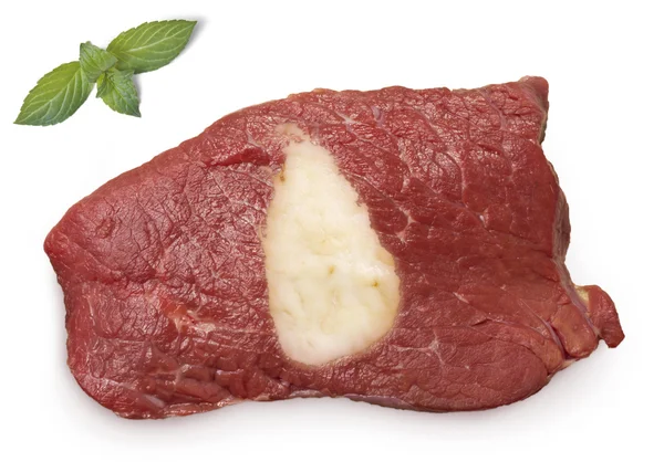 Roast beef meat and fat shaped as Sri Lanka.(series) — ストック写真