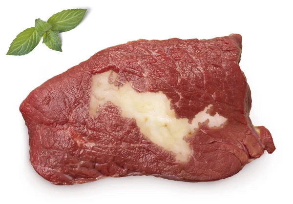 Roast beef meat and fat shaped as Uzbekistan.(series) — Stockfoto