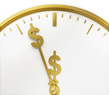 Bir saat eller (s olarak dolar ile gerçekçi bir altın render