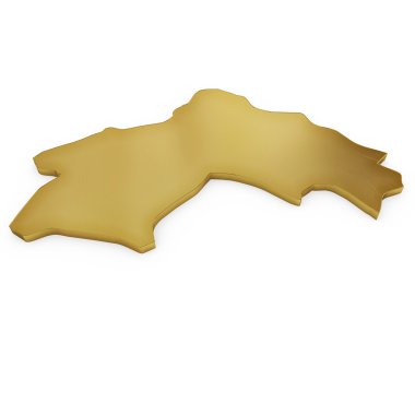 The photorealistic golden shape of Guinea (series)