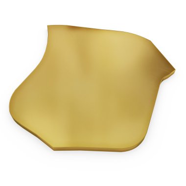 The photorealistic golden shape of Lesotho (series)