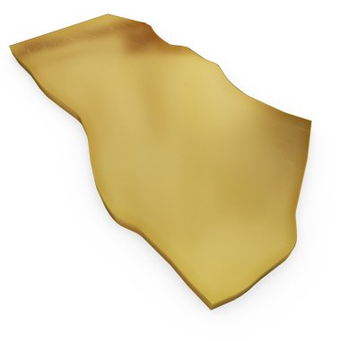 The photorealistic golden shape of Ghana (series)