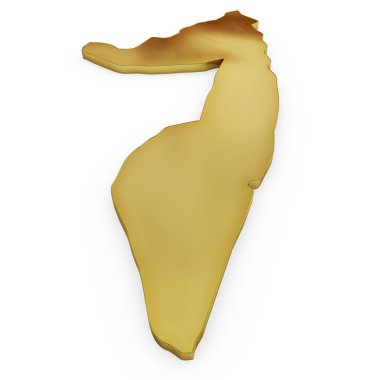 The photorealistic golden shape of Somalia (series)