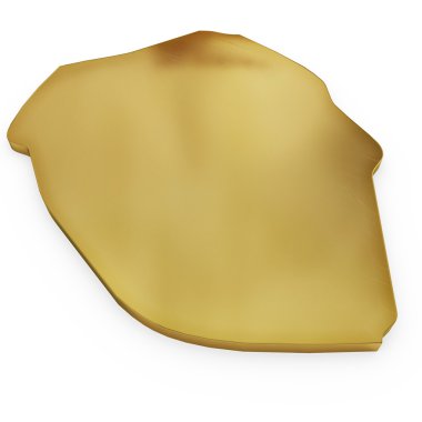 The photorealistic golden shape of Sierra Leone (series)