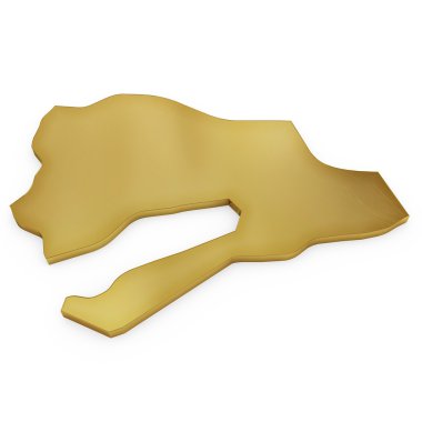 The photorealistic golden shape of Senegal (series)