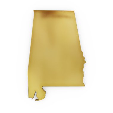 The photorealistic golden shape of Alabama (series)