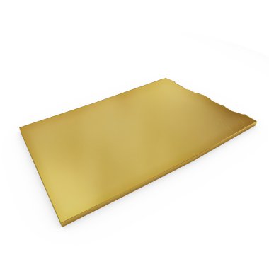 The photorealistic golden shape of North Dakota (series)