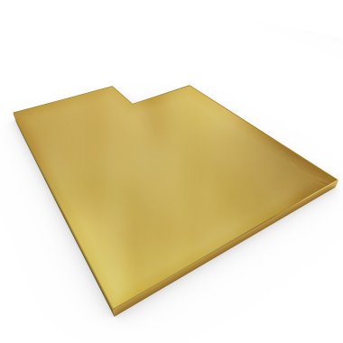 The photorealistic golden shape of Utah (series)