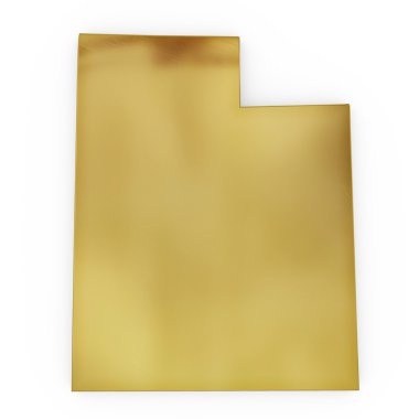 The photorealistic golden shape of Utah (series)