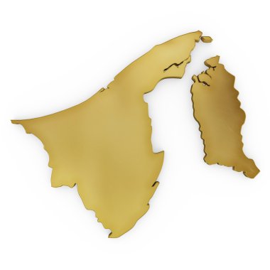 The photrealistic golden shape of Brunei (series)