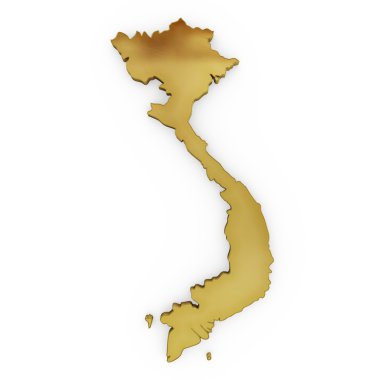 The photrealistic golden shape of Vietnam (series)