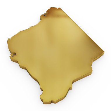 The photrealistic golden shape of Western Australia (series)