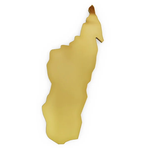 The photorealistic golden shape of Madagascar (series) — Stock Fotó