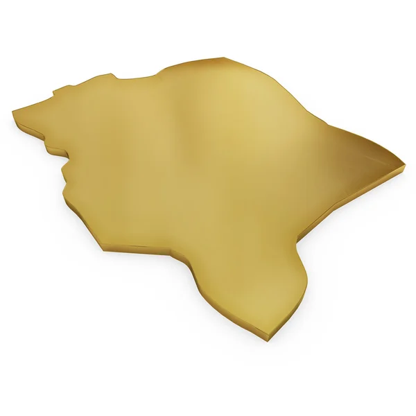 The photorealistic golden shape of Ivory Coast (series) — Stock Fotó