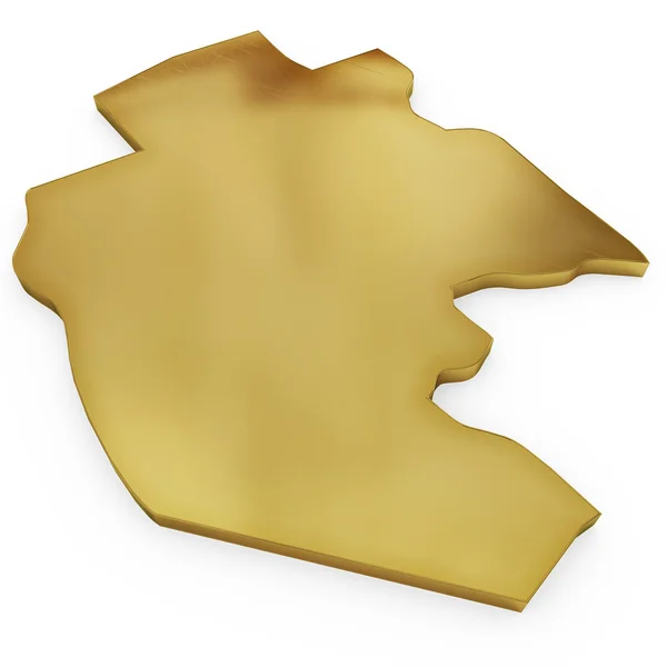 La forma fotorealistica dorata del Gabon (serie ) — Foto Stock