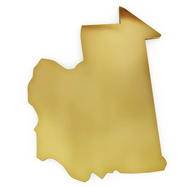 The photorealistic golden shape of Mauritania (series) — Stock Fotó