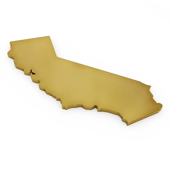 The photorealistic golden shape of California (series) — Stock Fotó