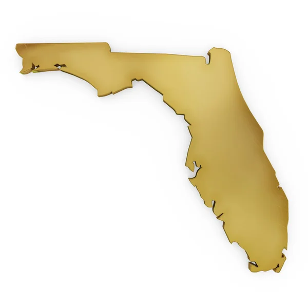 The photorealistic golden shape of Florida (series) — Stockfoto