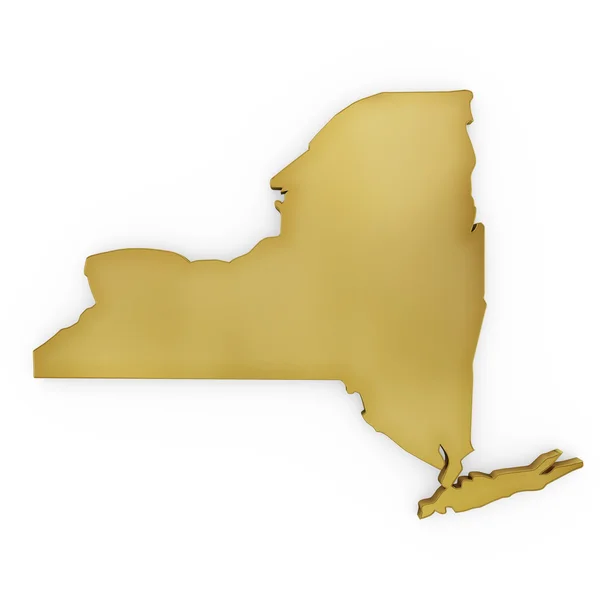 The photorealistic golden shape of New York (series) — стокове фото