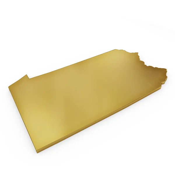 La forma fotorealistica dorata della Pennsylvania (serie ) — Foto Stock