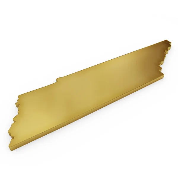 La forma dorada fotorrealista de Tennessee (serie ) — Foto de Stock