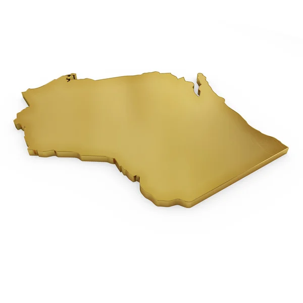 The photorealistic golden shape of Wisconsin (series) — Stock Fotó