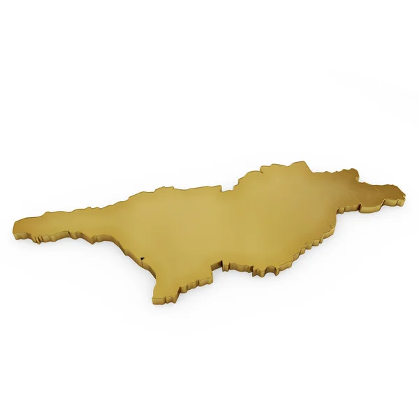 The photrealistic golden shape of Georgia (series) — Stock Fotó