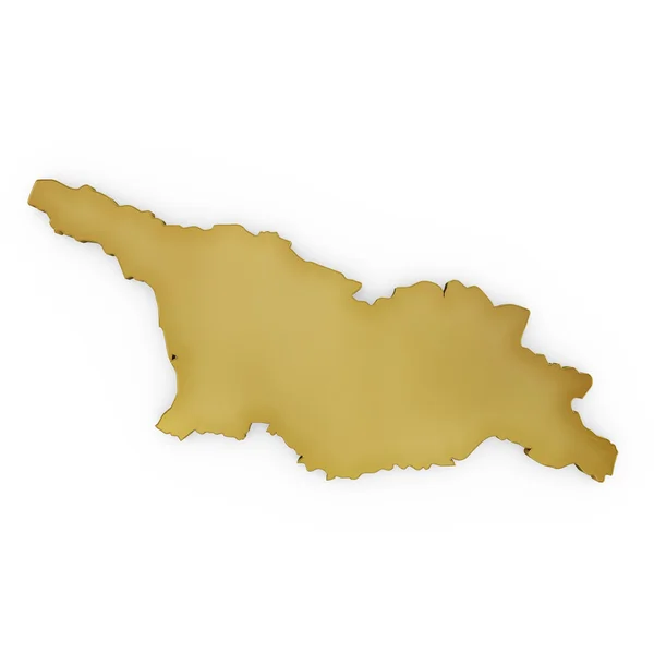 The photrealistic golden shape of Georgia (series) — 스톡 사진