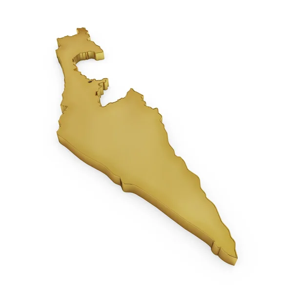 The photrealistic golden shape of Israel (series) — Zdjęcie stockowe