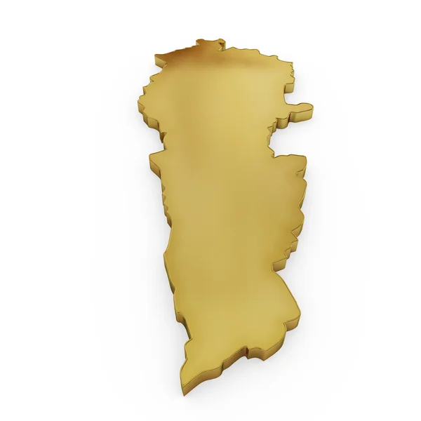 The photrealistic golden shape of Lebanon (series) — Zdjęcie stockowe