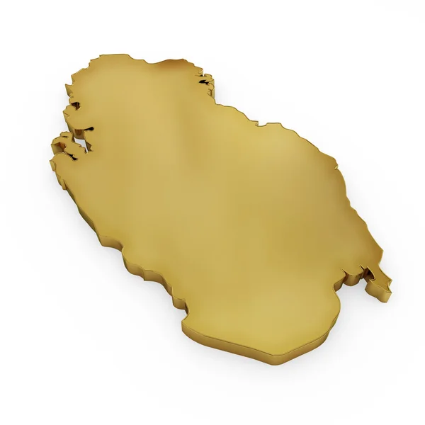 The photrealistic golden shape of Qatar (series) — Φωτογραφία Αρχείου