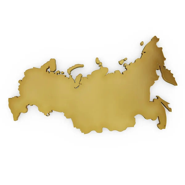 The photrealistic golden shape of Russia (series) — 스톡 사진