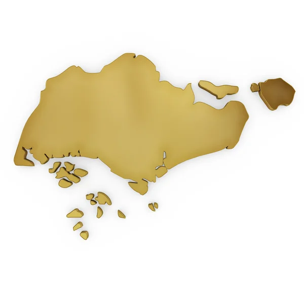 The photrealistic golden shape of Singapore (series) — Φωτογραφία Αρχείου