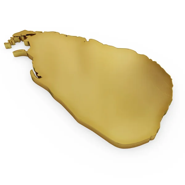 The photrealistic golden shape of Sri Lanka (series) — Stock Fotó