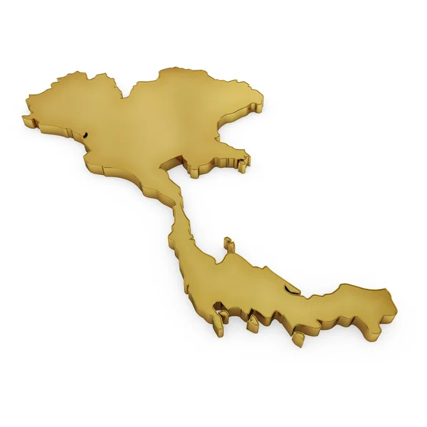 The photrealistic golden shape of Thailand (series) — Φωτογραφία Αρχείου