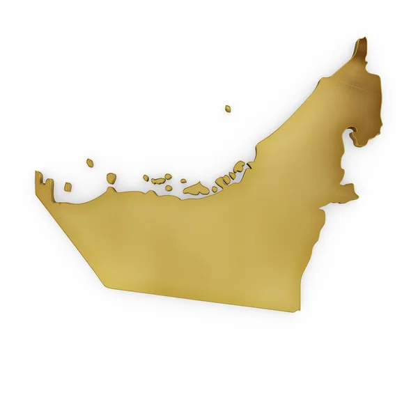 The photrealistic golden shape of United Arab Emirates (series) — Stock Fotó