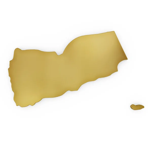 The photrealistic golden shape of Yemen (series) — Zdjęcie stockowe