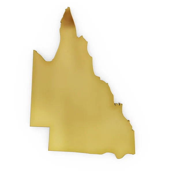 The photrealistic golden shape of Queensland (series) — Stock Fotó