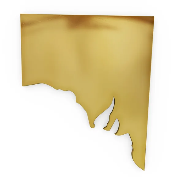 The photrealistic golden shape of South Australia (series) — Stockfoto