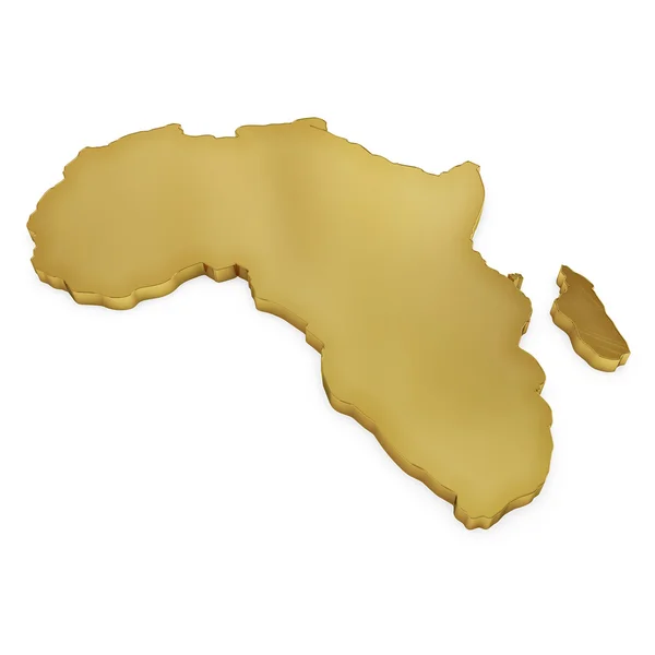 The photorealistic golden shape of Africa (series) — Stock Fotó