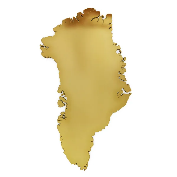 The photorealistic golden shape of Greenland (series) — Zdjęcie stockowe