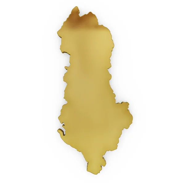 The photorealistic golden shape of Albania (series) — Stock Fotó