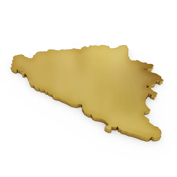 The photorealistic golden shape of Bosnia and Herzegovina (serie — Stock Fotó