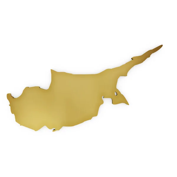 The photorealistic golden shape of Cyprus (series) — Zdjęcie stockowe