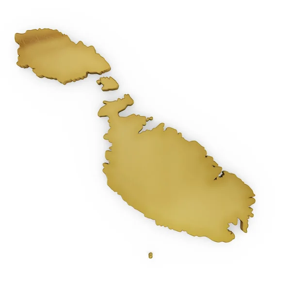 The photorealistic golden shape of Malta (series) — Stock Fotó