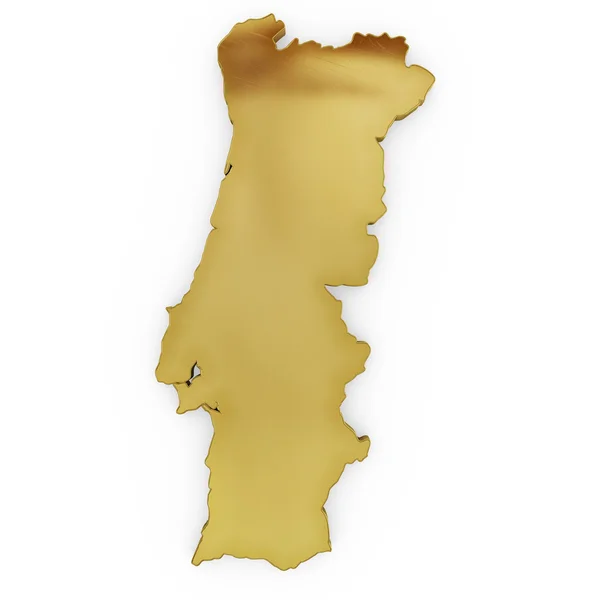 The photorealistic golden shape of Portugal (series) — Stock Fotó